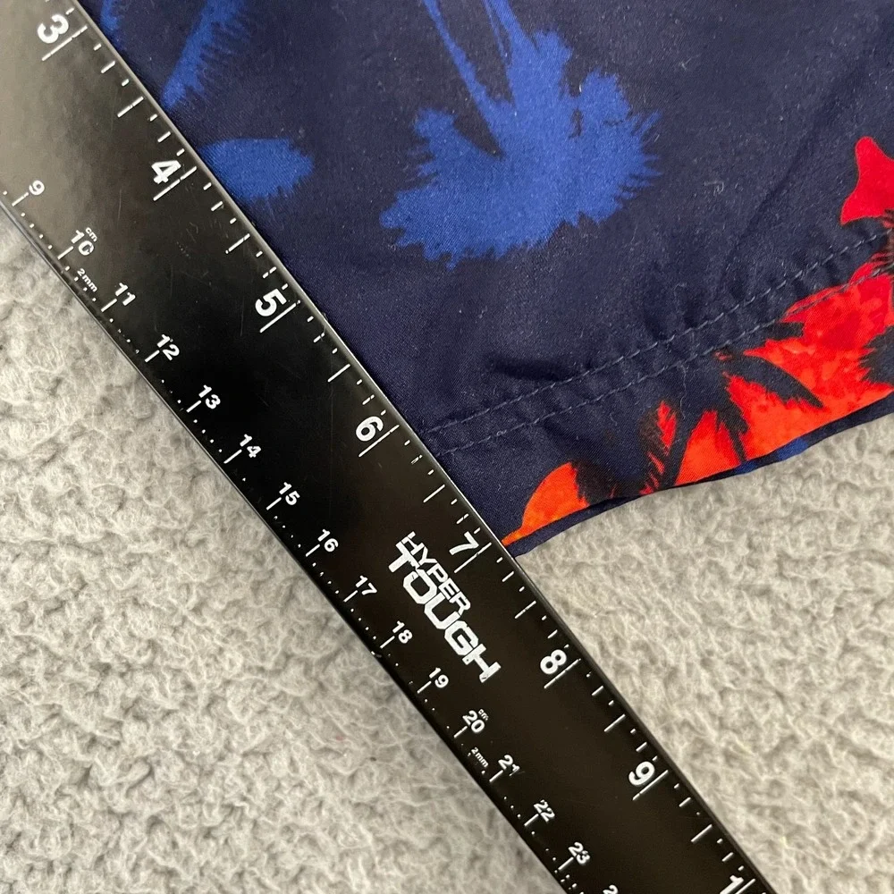 Corona Extra Beer Swim Trunks Men M Navy Palm Trees Beach Tropical Surf